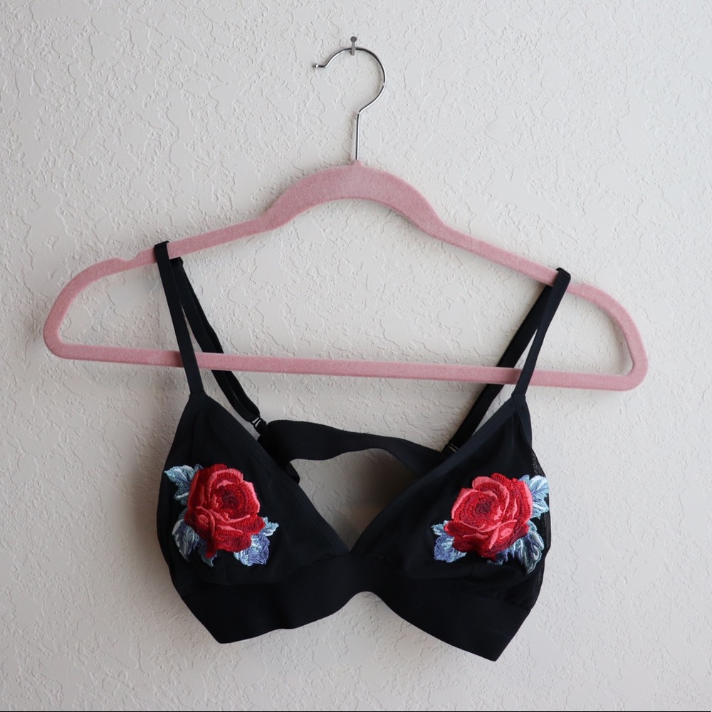 PINK Embroidered Bralette